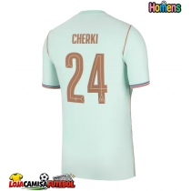 Camisa de Futebol França Rayan Cherki #24 Equipamento Secundário Mundo 2026 Manga Curta